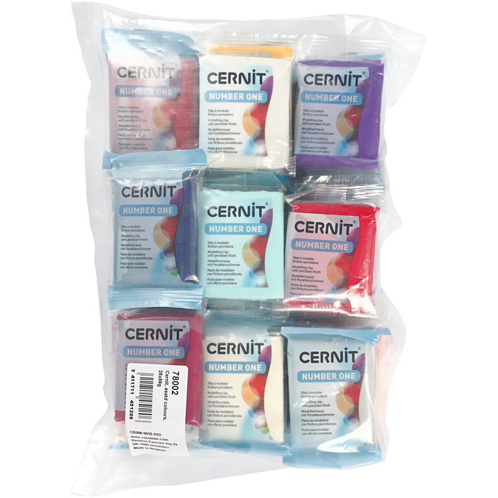 Cernit, le contenu peut varier, différentes couleurs, 25x56 gr 1 Box