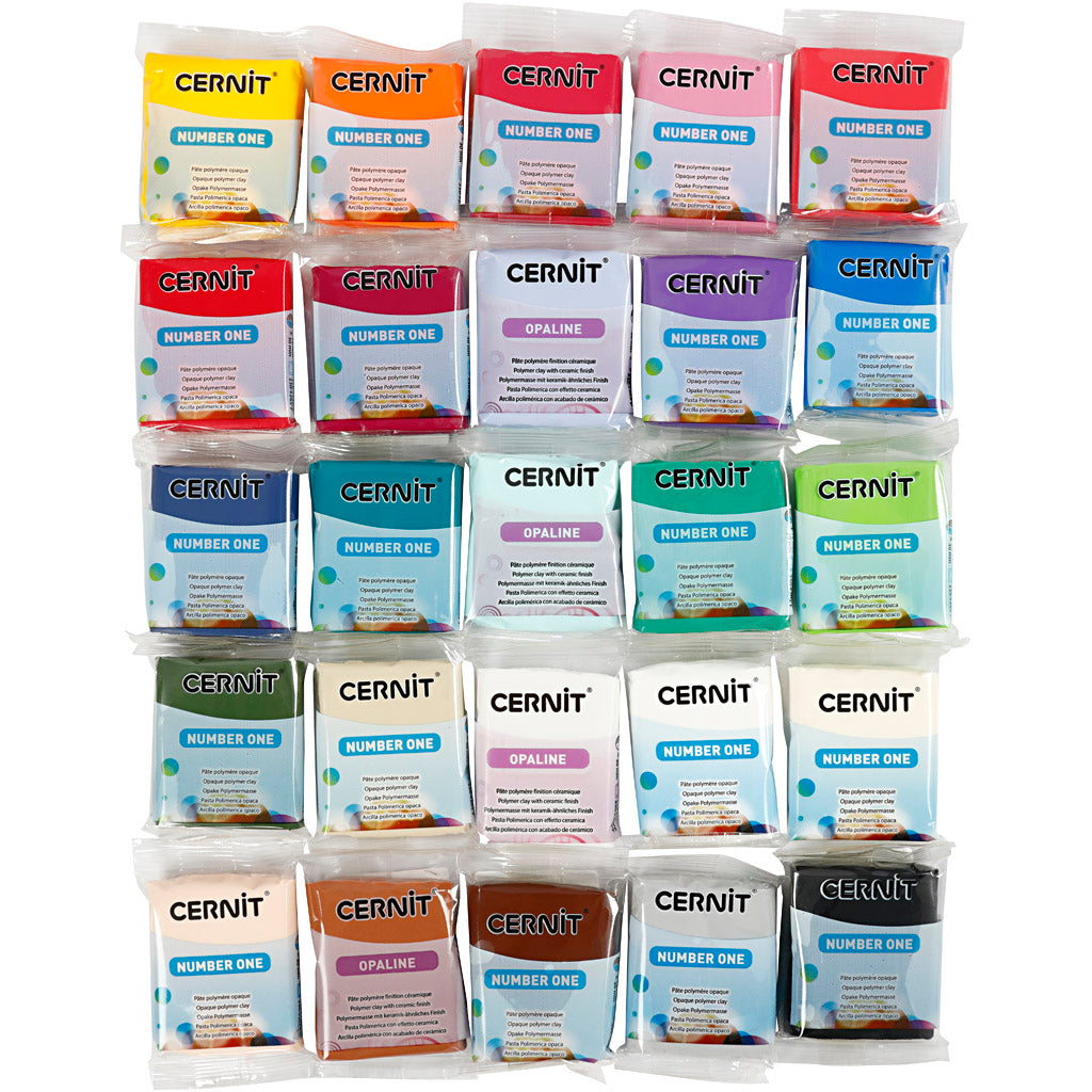 Cernit, le contenu peut varier, différentes couleurs, 25x56 gr 1 Box