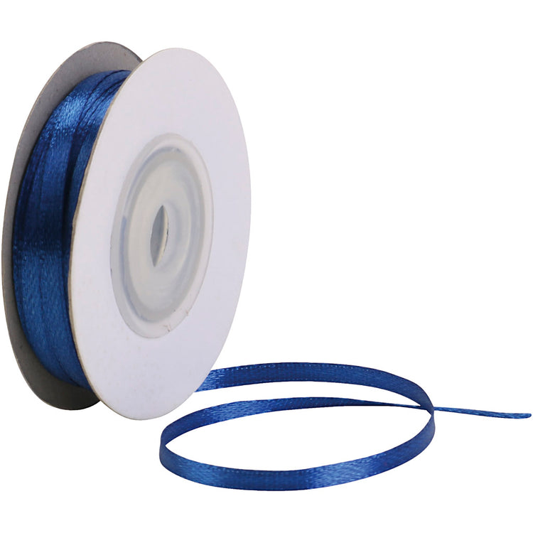 Creativ Company Satin Ribbon, B: 3 mm, Koningsblauw, 30 m 1 rouleau