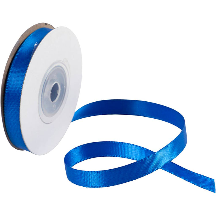 Ribbon Satin de Creativ Company, b: 10 mm, bleu, 10 m 1 rouleau