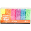 Couleurs de néon en argile en mousse molle, 6x10gr.