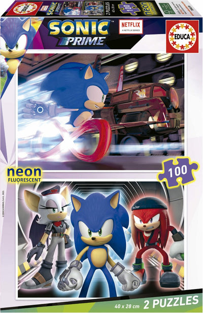 Educa - puzzle - 100 pièces - néon sonic