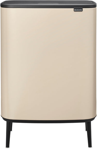 Poubelle Brabantia bo touch bin hi - 60 litres - 1 compartiment - beige doux