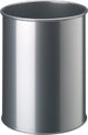 Poubelle à papier durable 15 litres ronde argent