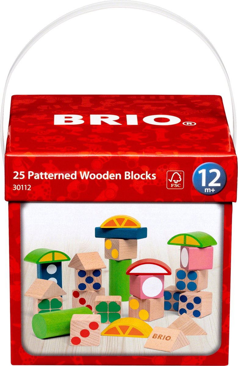 Brio 25 blocs en bois à motif - 30112
