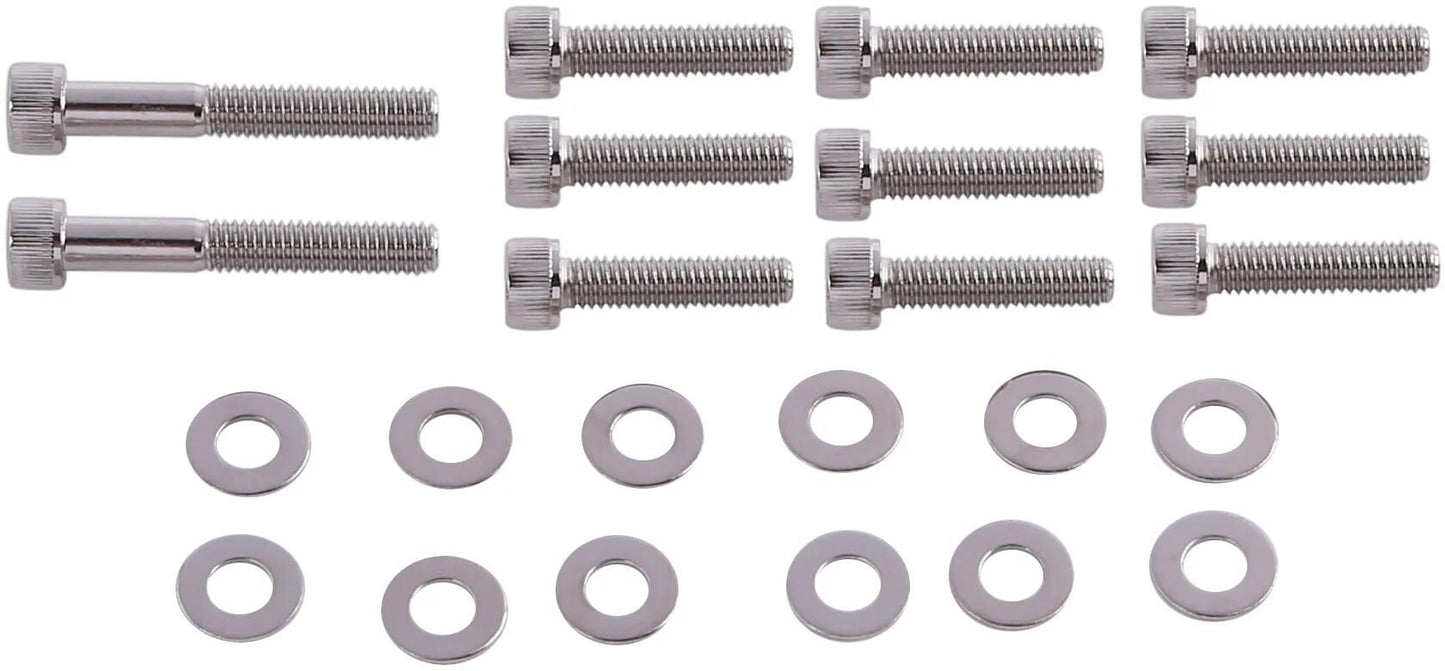 TNT Vis Set Engine Cover Minarelli 50 Chrome