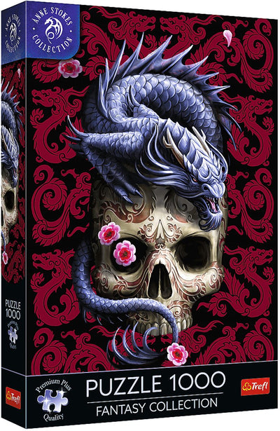 Puzzle Trefl 1000 pièces - collection fantaisie dragon oriental Anne Stokes.