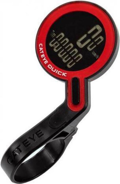 Cateye quick cc-rs100w ordinateur de vélo - sans fil - noir rouge