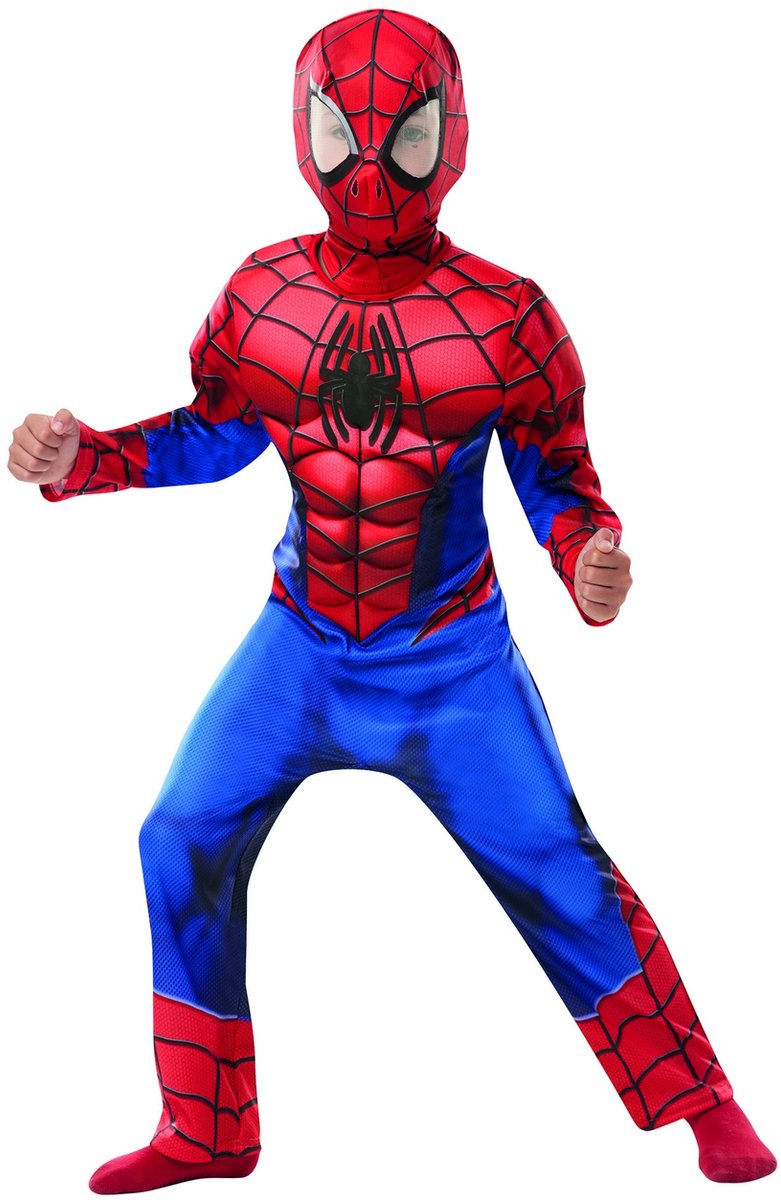 Rubis - costume Spiderman - costume enfant Spider-Man Deluxe Spiderman - bleu, rouge - taille 104 - vêtements de carnaval - déguisements