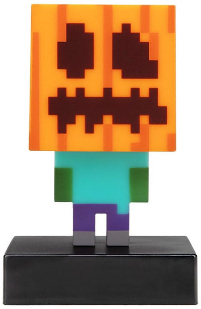 Paladone produits icônes minecraft lumière zombie jack o lanterne 10 cm lampes lumières