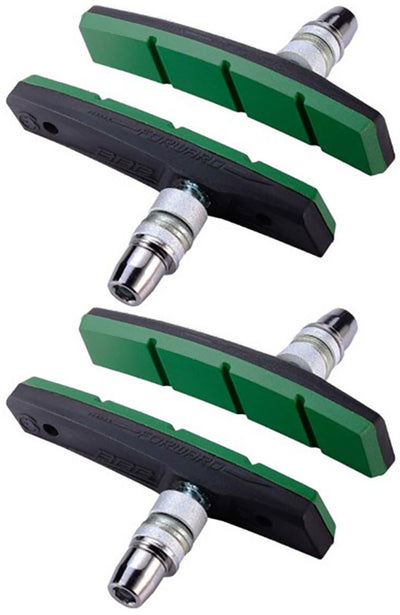 Plaquettes de frein pour vélo électrique Bbb cycling, estop, frein sur jante, certifié e-bike, plaquettes de frein v-brake, vertes, bbs-04e