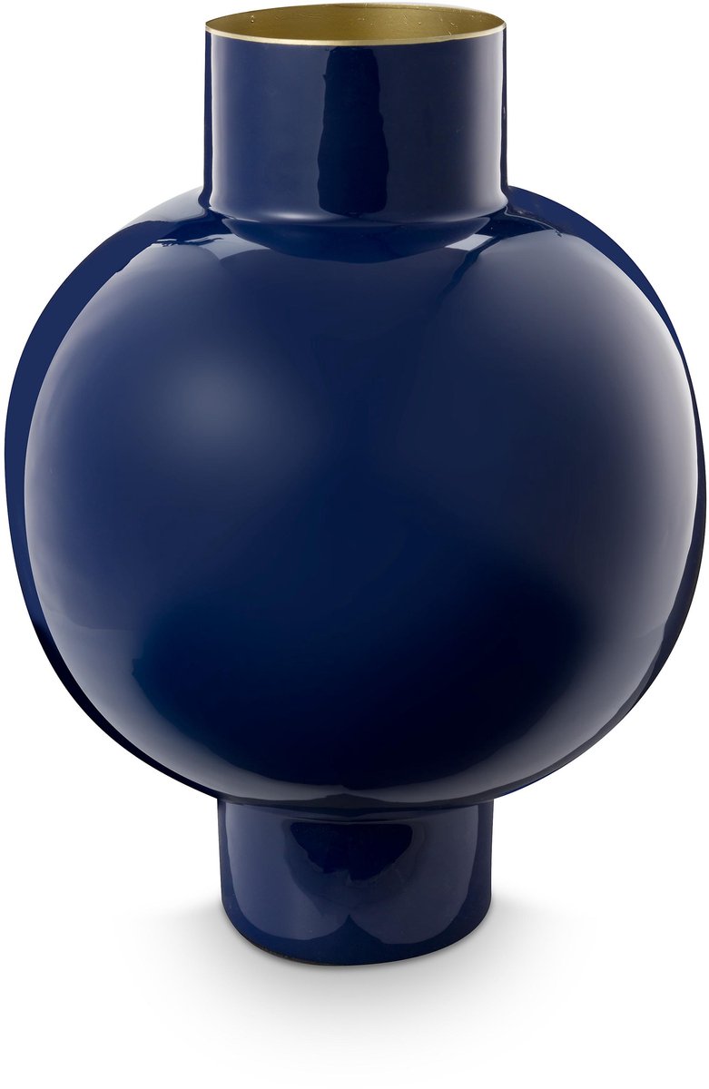 Pip studio - vase - bleu foncé - fer - 31,5x42cm