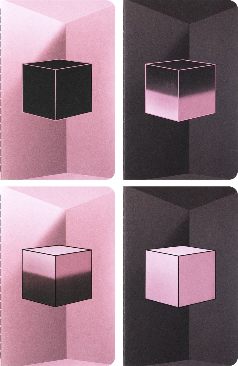 Moleskine édition limitée - blackpink - pochette pour cahier (9x14cm) - lot de 4 pièces