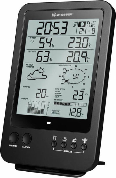 Station météo Bresser - Station de base Station météo 5 en 1 7002510 - Prévisions météo - noir