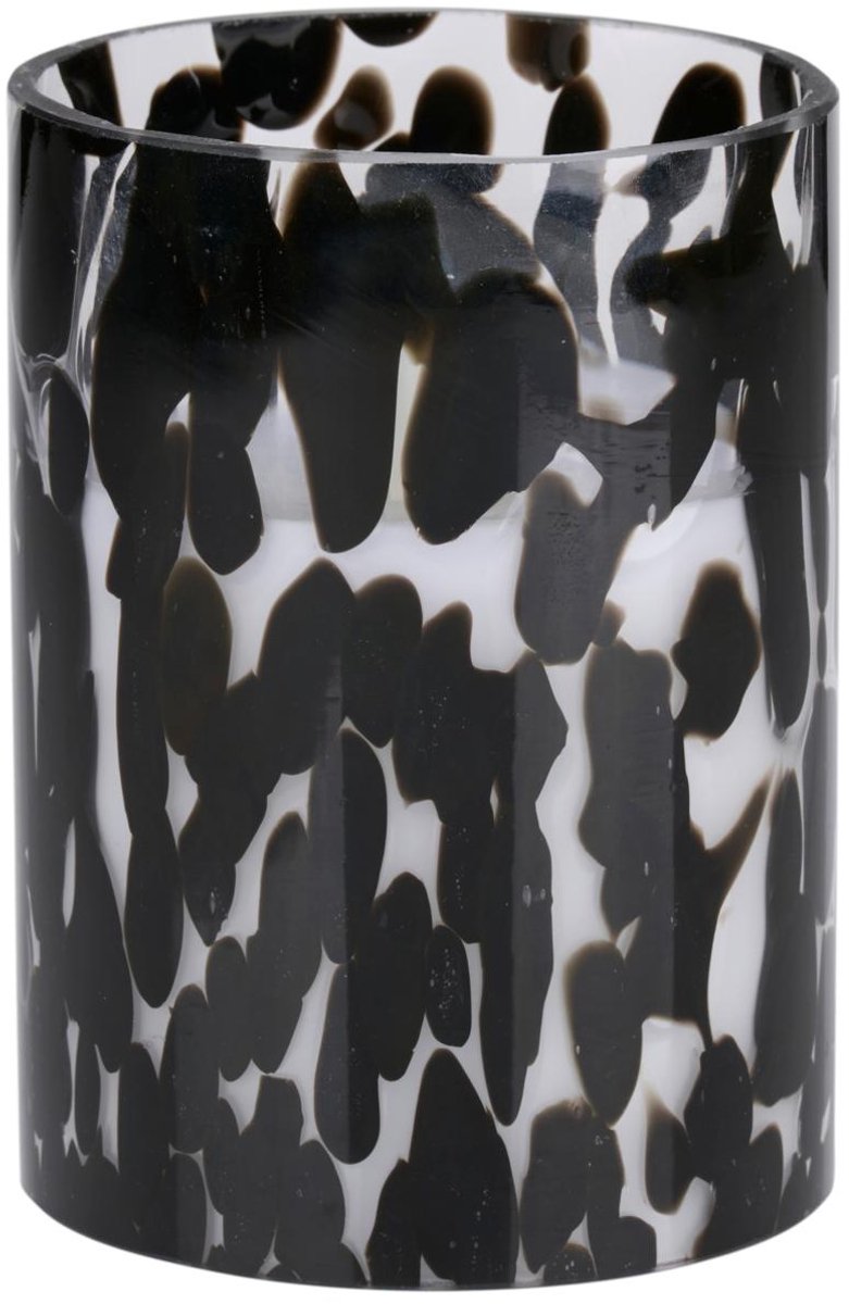 Bougie LED Arti Casa - Minuterie 6 heures - Fonctionne sur batterie - 9 x 12 cm - Design à pois