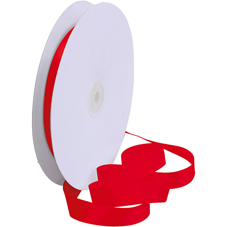 Ruban de satin Creativ company, l: 15 mm, rouge, 50 m 1 rouleau