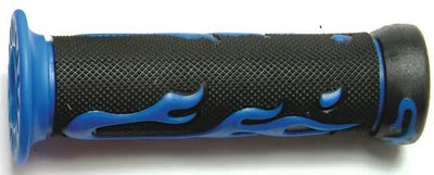 Vparts poignée en caoutchouc flamme pr. boucles de retenue bleu tnt décor flamme, 623az
