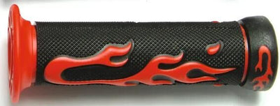 Vparts poignée en caoutchouc flamme pr. boucles de retenue décor flamme tnt rouge, 623rj