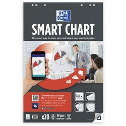 Papier de tableau de conférence Oxford Smart Chart blanc, paquet de 3