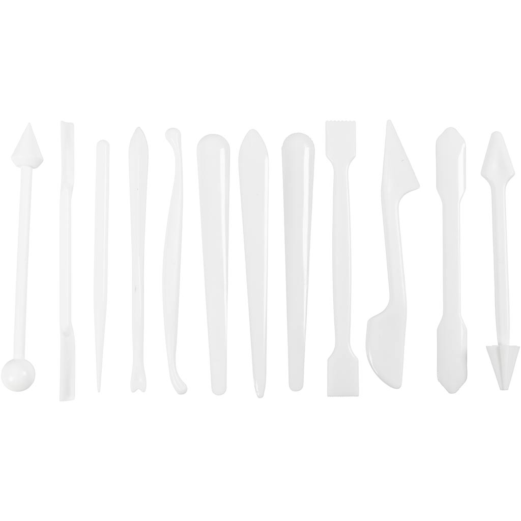 Bâtons de modelage Creativ company, taille 12,7-14,3 cm, blancs, 12 pièces 1 boîte