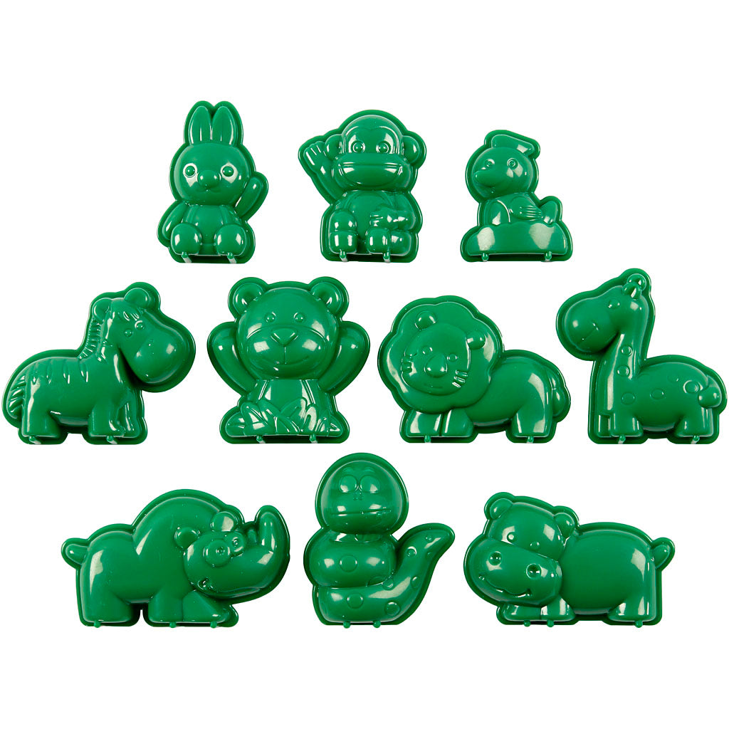Formes Sandy Clay®, animaux, dim. 4-7 cm, 10 pièces, 1 boîte