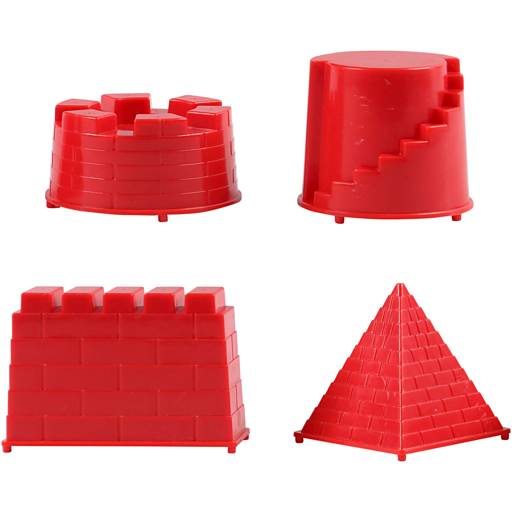Moules Sandy Clay®, château, dimension 5,5-8,5 cm, 4 pièces 1 boîte