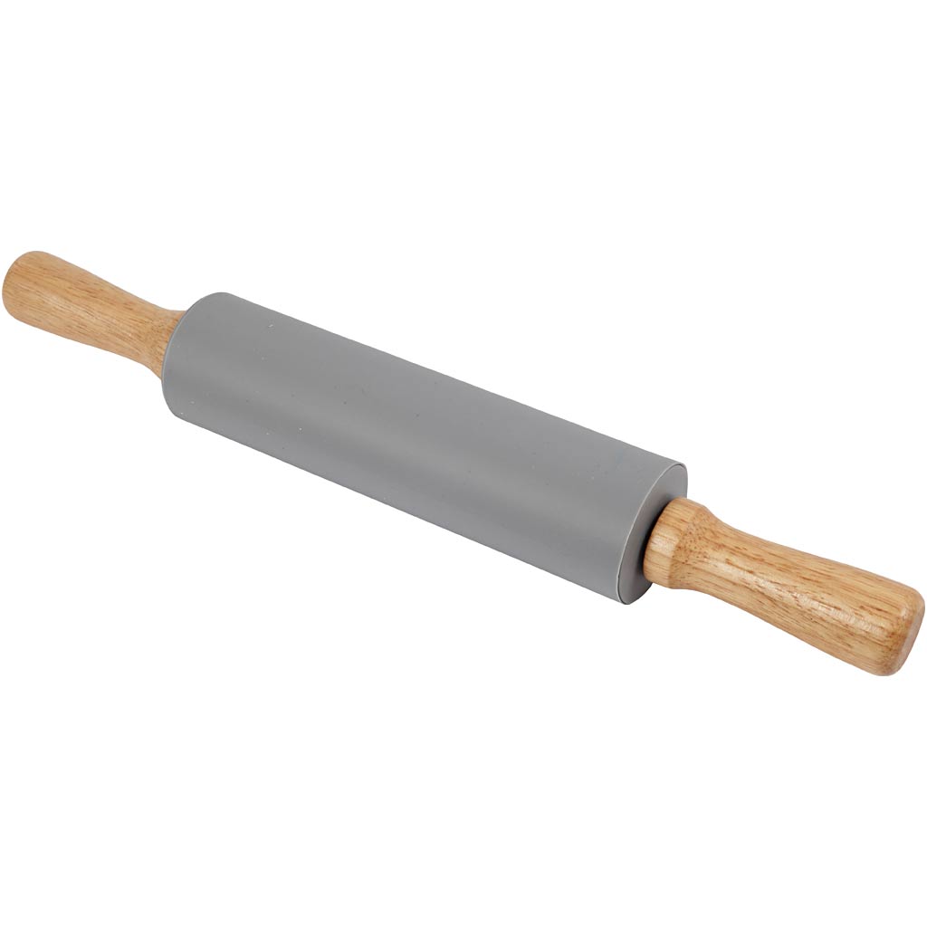 Rouleau à pâtisserie Creativ company, l: 38 cm, d 5,5 cm, gris, 1 pièce