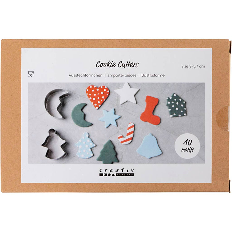Emporte-pièces Creativ company, formes de Noël, taille 3-5,7 cm, 10 pièces, 1 boîte