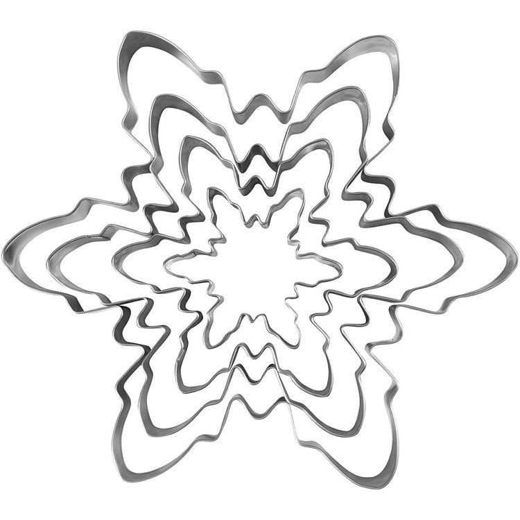 Emporte-pièces Creativ company, flocon de neige, h : 2,5 cm, taille 6-16,5 cm, 1 pièce 1 boîte