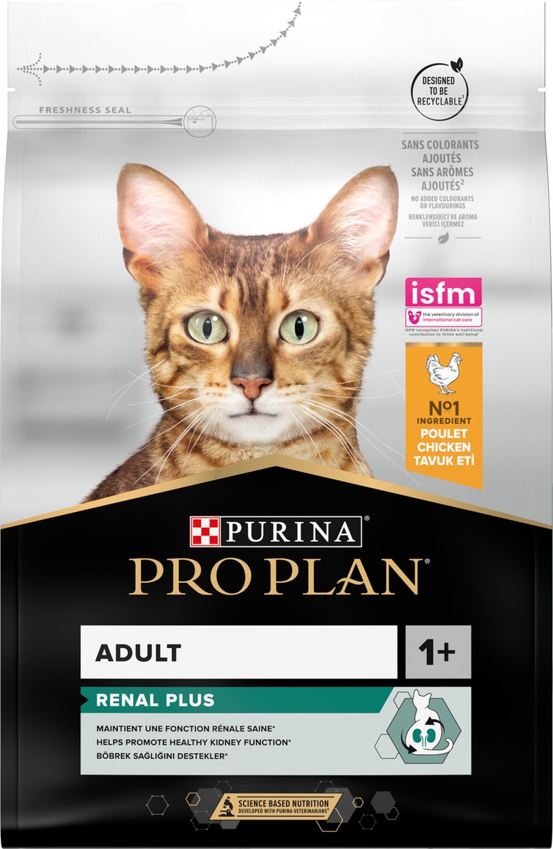 Pro plan adulte rénal plus - nourriture sèche pour chat - poulet - 3 kg