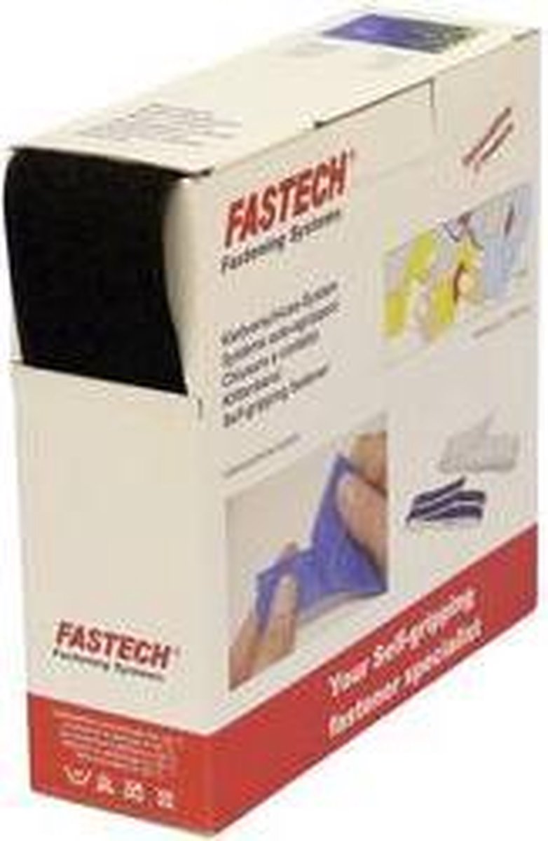 Fastech® b50-std-l-999910 ruban auto-agrippant à coudre sur partie boucle (l x l) 10 m x 50 mm noir 10 m