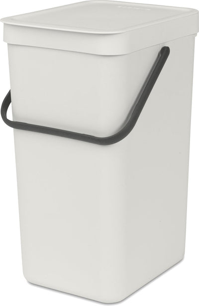 Poubelle Brabantia sort go - 16 litres - gris clair