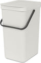 Poubelle Brabantia sort go - 16 litres - gris clair