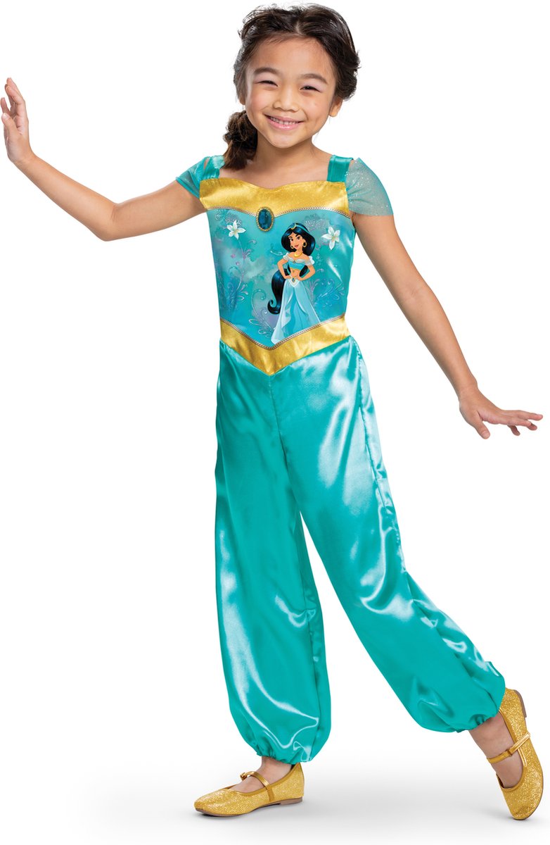 Déguisement princesse disney - aladdin, jasmine basic plus, taille m (7-8 ans), filles