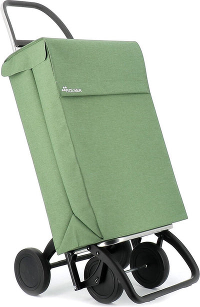 Rolser chariot libre-service jean tweed - 4 roues - vert