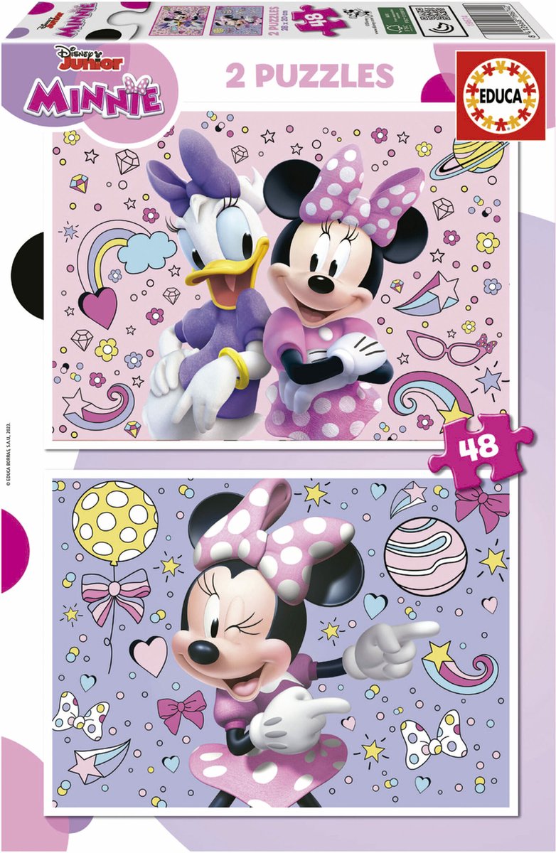 Educa - puzzle - 2 x 48 pièces - Minnie Mouse