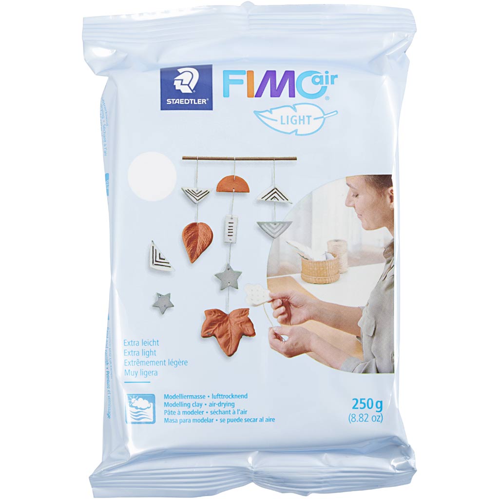 Air Fimo®, clair, blanc brillant, 250 g 1 boîte
