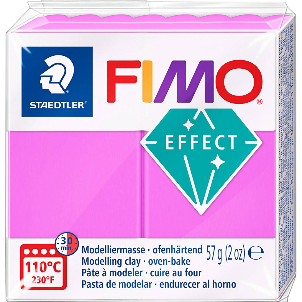FIMO Effet Montage Clay Neon Purple, 57gr