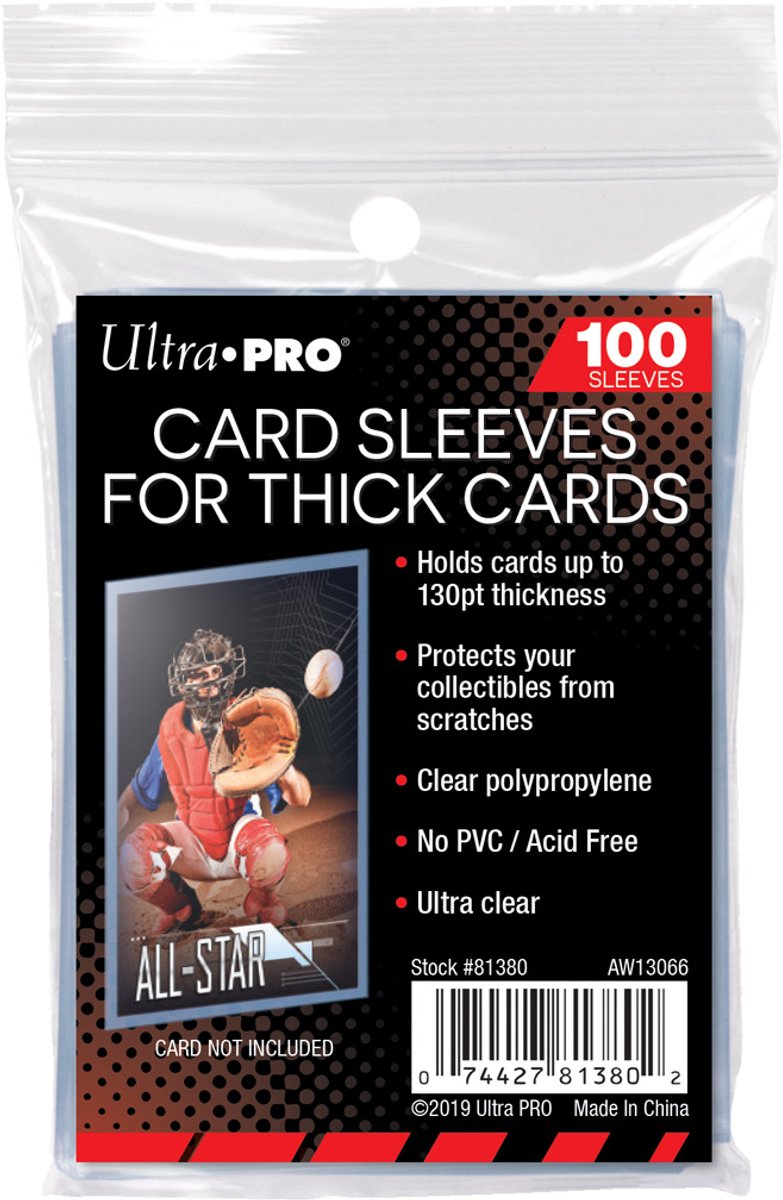 Ultrapro ultra pro - Pack de 100 pochettes pour cartes épaisses de taille standard (100 x 152 mm)