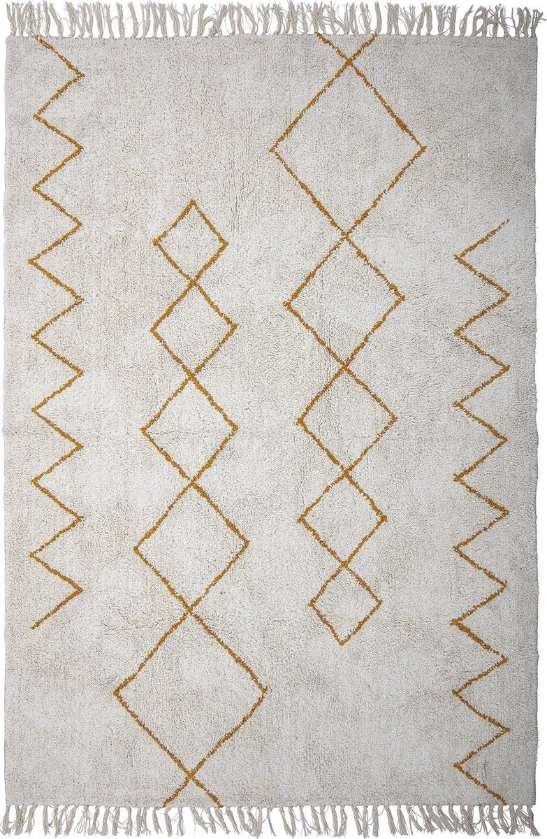 Bloomingville - tapis huso - jaune - coton