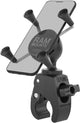 Ram mounts x-grip® support de téléphone à griffes résistantes pour moteur de scooter de vélo - rotatif à 360° - universel - petit - noir
