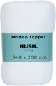 Faire taire. Living Hush Living Molton Topper Protector - 80 % coton 20 % polyester - excellente absorption de l'humidité - indéformable - confort et protection durable - 140 x 200 + 15 cm