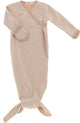 Snoozebaby gigoteuse bébé cocoon 3-6 mois - gigoteuse nouée + moufles scratch - turbulette nouée 70 cm - repos laiteux - rose -