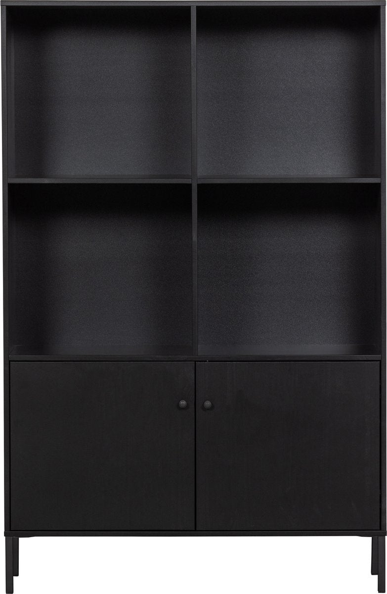 Armoire ouverte Woood xam - pin - noir - 155x107x39