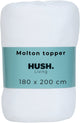Faire taire. Living Hush Living Molton Topper Protector - 80 % coton 20 % polyester - excellente absorption de l'humidité - indéformable - confort et protection durable - 180 x 200 + 15 cm