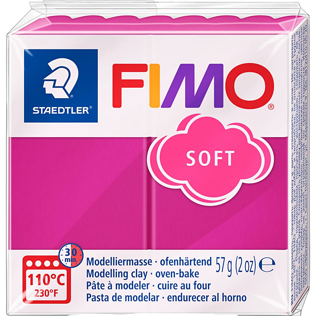 Fimo® Soft, framboise, 57 gr 1 boîte