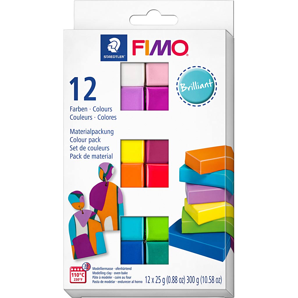 FIMO® Soft, multicolour, 12x25 GR 1 Boîte
