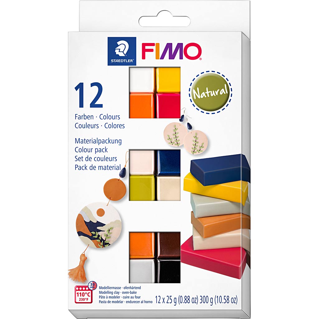 Couleurs Fimo® Soft, pastel, 12x25 GR 1 Boîte
