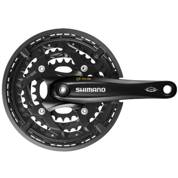 Shimano Crankset 3 x 10 Speed ​​Trekking FC-T521 avec 175 mm Crankarm 48-36-26t Octalink Black