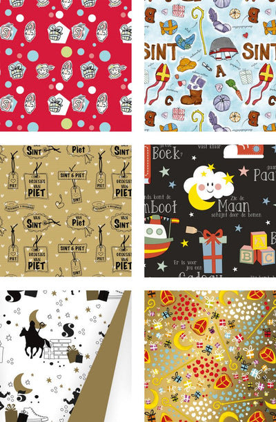 Papier cadeau Kangaro - saint - 70 x 200 cm - assorti - 60 rouleaux - k-95921